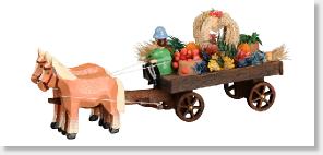 Miniatur-Pferdegespann